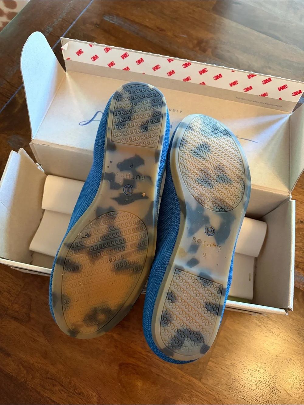 Rothy's Electric Blue Knit Ballet Flats